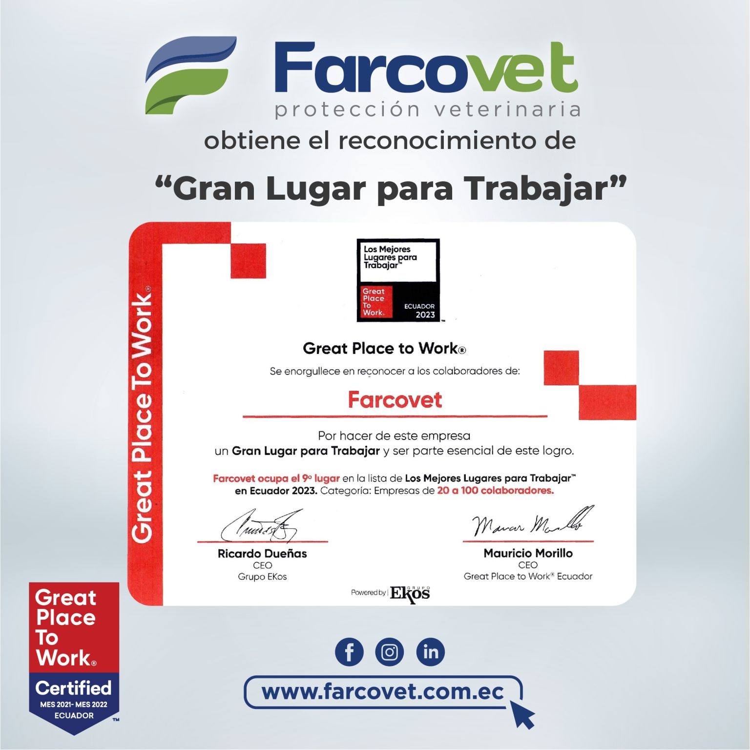 ¡Somos TOP 10 de mejores empresas para trabajar!